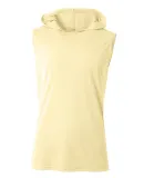 A4 Apparel NB3410 Youth Sleeveless Hooded T-Shirt in Light yellow
