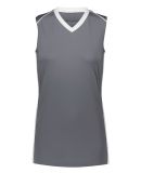 Augusta Sportswear 1687 Women's Rover Jersey in Graphite/ white