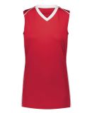 Augusta Sportswear 1687 Women's Rover Jersey in Scarlet/ white