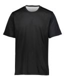 Augusta Sportswear 1603 Youth Short Sleeve Mesh Re in Black/ white
