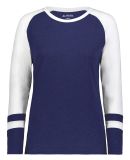 Augusta Sportswear 2917 Women's Triblend Fanatic 2 in Navy/ white