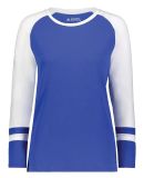 Augusta Sportswear 2917 Women's Triblend Fanatic 2 in Royal/ white