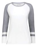 Augusta Sportswear 2917 Women's Triblend Fanatic 2 in White/ grey heather