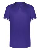 Augusta Sportswear 6905 Cutter Henley Jersey in Purple/ white