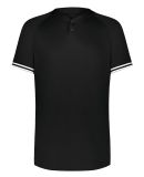 Augusta Sportswear 6906 Youth Cutter Henley Jersey in Black/ white