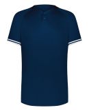 Augusta Sportswear 6906 Youth Cutter Henley Jersey in Navy/ white