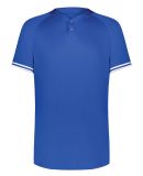 Augusta Sportswear 6906 Youth Cutter Henley Jersey in Royal/ white