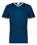 Augusta Sportswear 6907 Cutter V-Neck Jersey in Navy/ white
