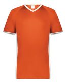 Augusta Sportswear 6908 Youth Cutter V-Neck Jersey in Orange/ white