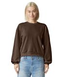 American Apparel RF494 ReFlex Women's Fleece Crewn in Brown