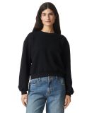 American Apparel RF494 ReFlex Women's Fleece Crewn in Black