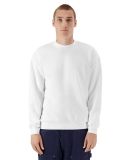American Apparel RF496 ReFlex Fleece Crewneck Swea in White