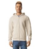 American Apparel RF497 ReFlex Fleece Full-Zip Hood in Bone