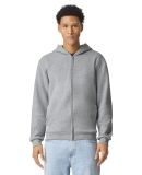 American Apparel RF497 ReFlex Fleece Full-Zip Hood in Heather grey