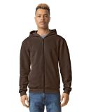 American Apparel RF497 ReFlex Fleece Full-Zip Hood in Brown