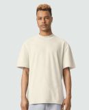 American Apparel 1PQ Pique Mockneck Tee in Bone