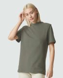 American Apparel 1PQ Pique Mockneck Tee in Lieutenant