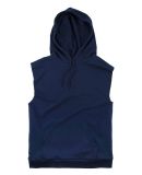 Boxercraft YR51 Youth Stadium Hooded Sleeveless Sw in Navy