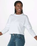 Boxercraft BW3515 Women's Crop Retro Jesery in White