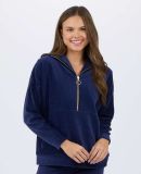 Boxercraft BW5203 Women's Manchester Quarter Zip in Navy