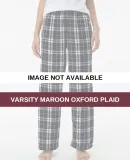 Boxercraft BY6624 Youth Flannel Pants Varsity Maroon Oxford Plaid