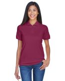 8530 UltraClub® Ladies' Classic Pique Cotton Polo in Burgundy