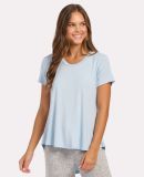 Boxercraft BW2105 Women's Bamboo Scoop Neck T-Shir in Sky blue