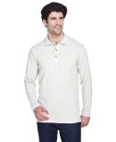 8532 UltraClub® Adult Long-Sleeve Classic Pique C in White