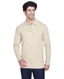 8532 UltraClub® Adult Long-Sleeve Classic Pique C in Stone