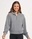 Boxercraft BW5205 Women's Dream Fleece 1/4 Zip Pul in Oxford heather