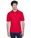 8535 UltraClub® Men's Classic Pique Cotton Polo in Red