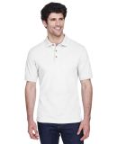 8535 UltraClub® Men's Classic Pique Cotton Polo in White