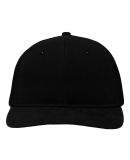 Sportsman SP1650 Modern Six-Panel Trucker Fit Cap in Black/ black