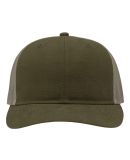 Sportsman SP1650 Modern Six-Panel Trucker Fit Cap in Dark olive green/ khaki