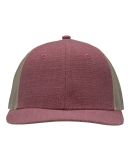 Sportsman SP1650 Modern Six-Panel Trucker Fit Cap in X hatch red/ khaki