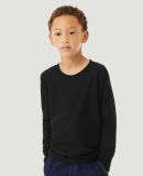 Bella + Canvas 3513Y Youth Triblend Long-Sleeve T- in Solid blk trblnd
