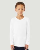 Bella + Canvas 3513Y Youth Triblend Long-Sleeve T- in Solid white triblend