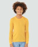 Bella + Canvas 3501YCVC Youth Heather CVC Long-Sle in Hthr yllow gold