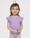 Rabbit Skins 4439 Infant Flutter Sleeve Bodysuit in Lavender