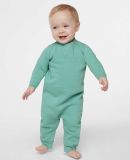 Rabbit Skins 4447 Infant Fleece One-Piece Bodysuit in Saltwater
