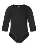 Rabbit Skins 4421 Infant Long Sleeve Jersey Bodysu in Black