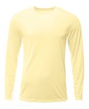 A4 Apparel NB3425 Youth Long Sleeve Sprint T-Shirt in Light yellow