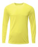A4 Apparel NB3425 Youth Long Sleeve Sprint T-Shirt in Safety yellow