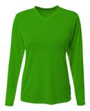 A4 Apparel NW3425 Ladies' Long-Sleeve Sprint V-Nec in Kelly