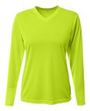 A4 Apparel NW3425 Ladies' Long-Sleeve Sprint V-Nec in Lime