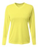 A4 Apparel NW3425 Ladies' Long-Sleeve Sprint V-Nec in Safety yellow
