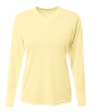 A4 Apparel NW3425 Ladies' Long-Sleeve Sprint V-Nec in Light yellow