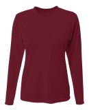 A4 Apparel NW3425 Ladies' Long-Sleeve Sprint V-Nec in Maroon