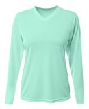 A4 Apparel NW3425 Ladies' Long-Sleeve Sprint V-Nec in Pastel mint