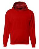 A4 Apparel NB4279 Youth Sprint Hooded Sweatshirt in Scarlet